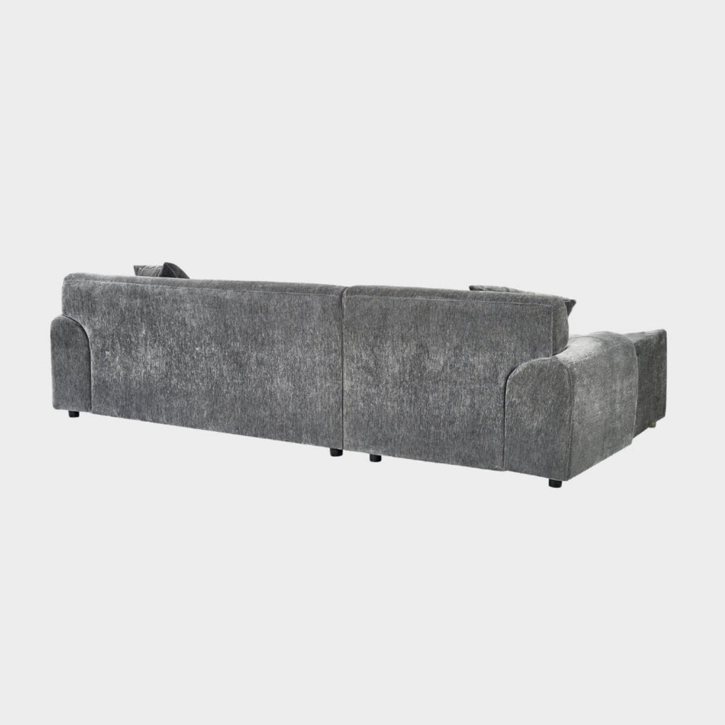 Charcoal Fabric Left Hand Facing Corner Sofa