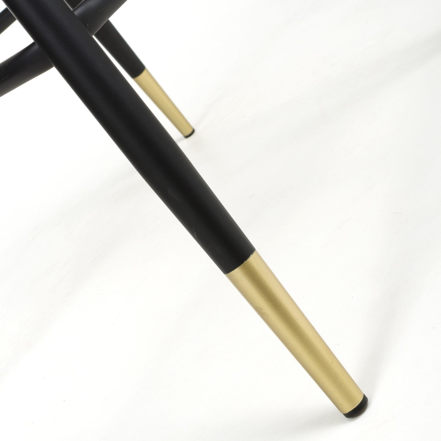 Black Velvet Fabric Bar Stool Black and Gold Metal Legs