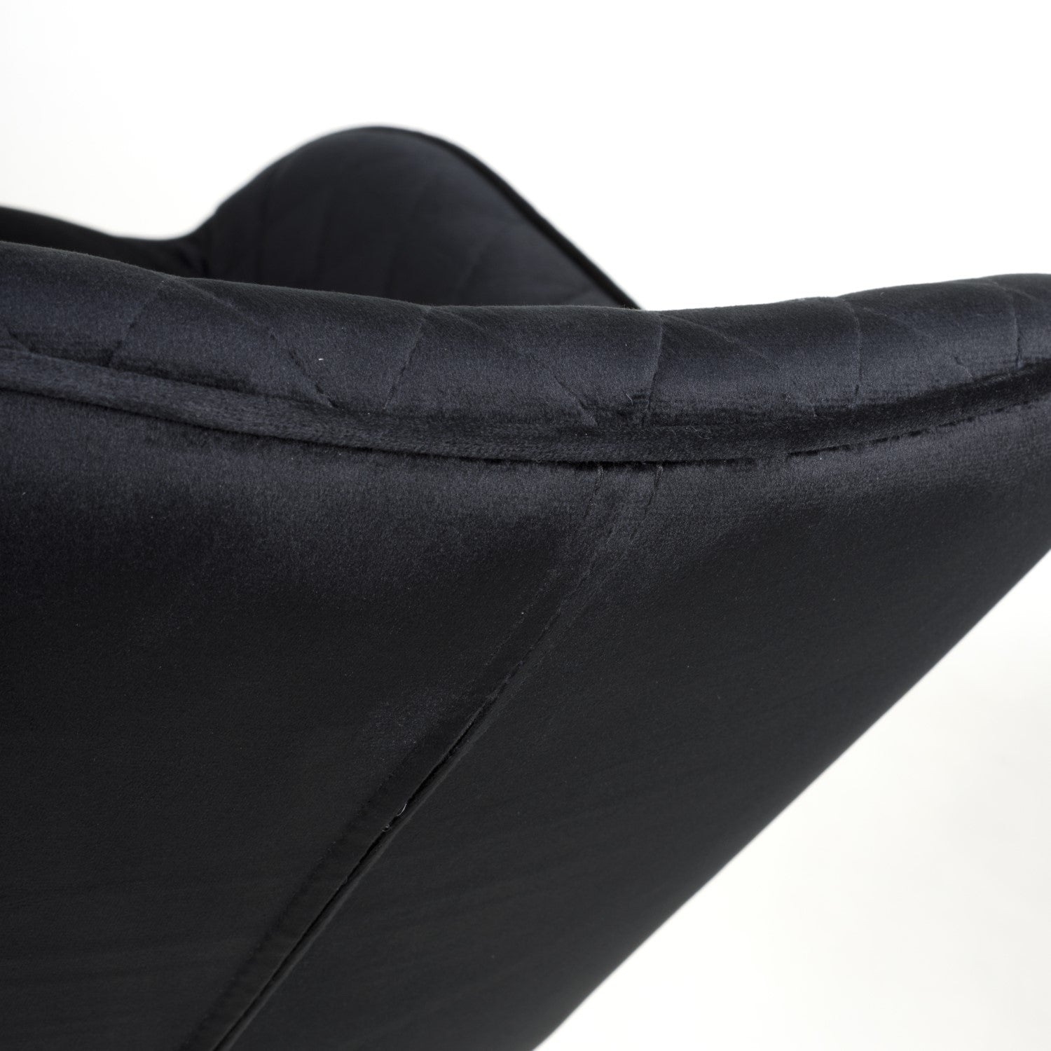 Black Velvet Fabric Bar Stool Black and Gold Metal Legs