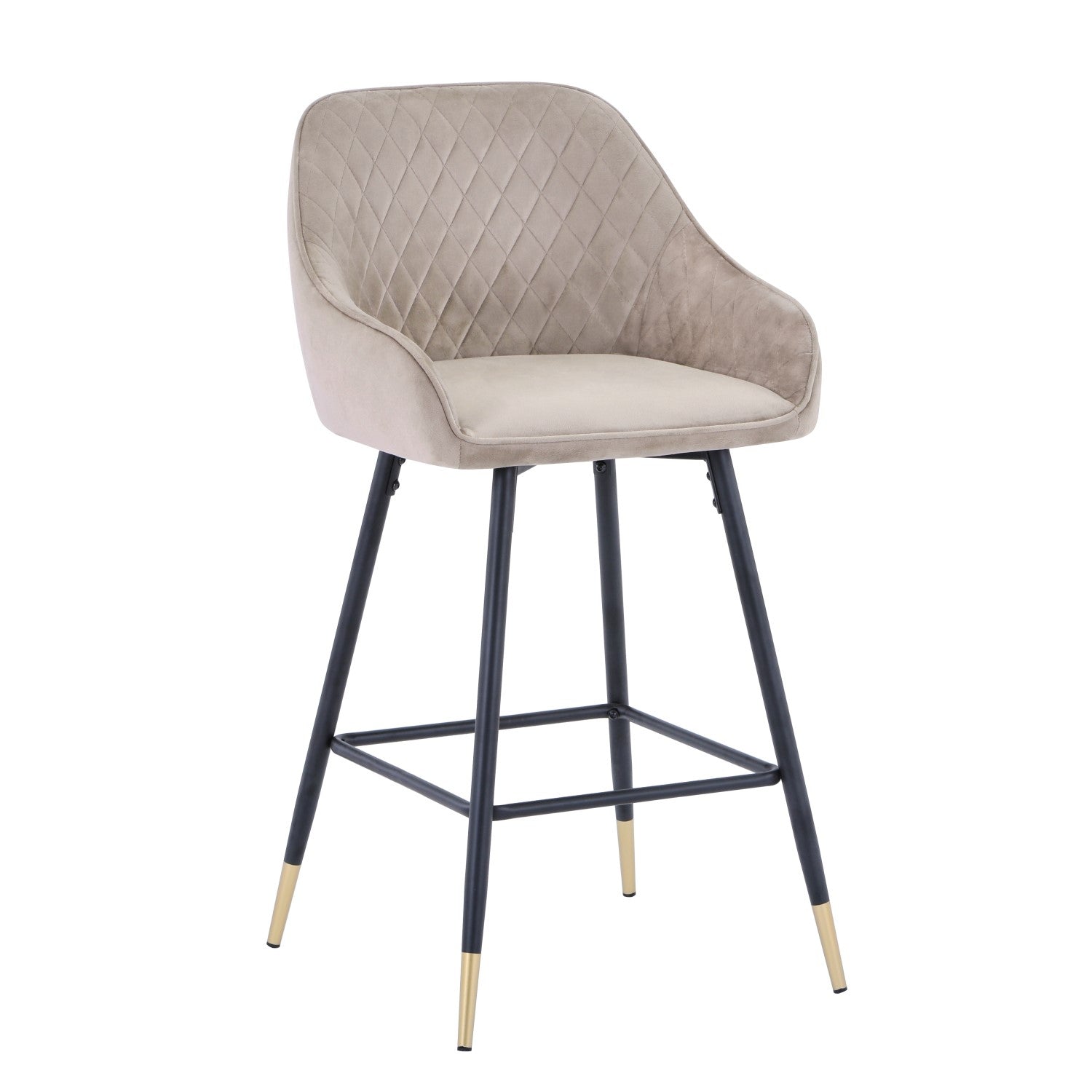 Mink Brushed Velvet Kitchen Bar Stool