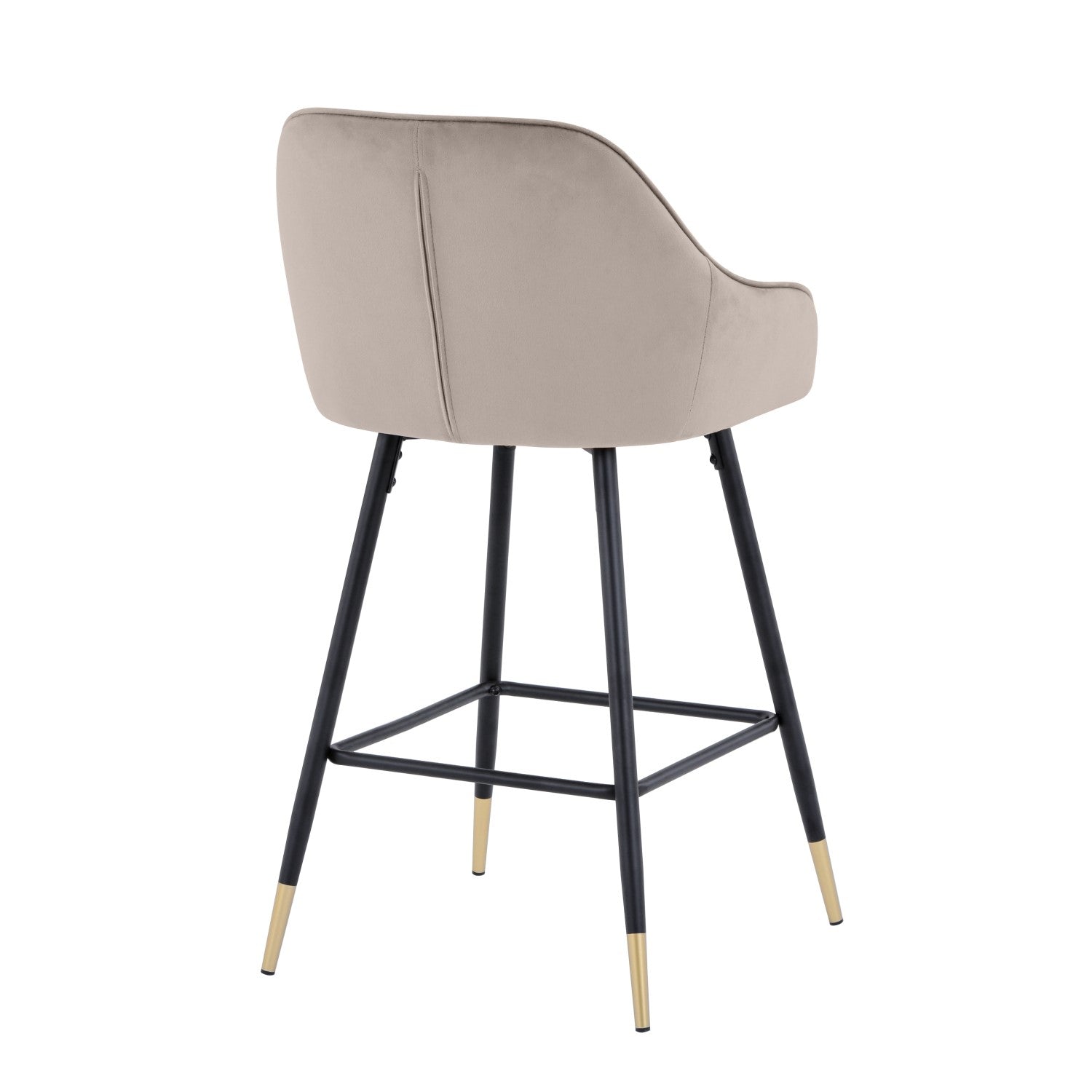 Mink Brushed Velvet Kitchen Bar Stool
