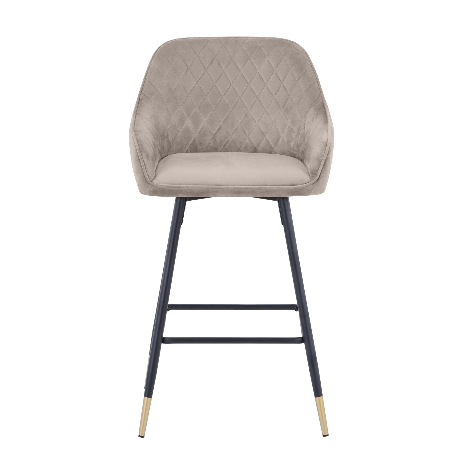 Mink Brushed Velvet Kitchen Bar Stool