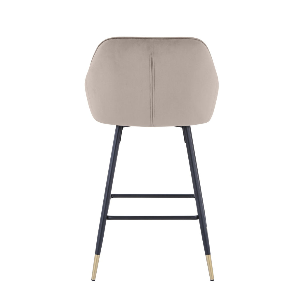 Mink Brushed Velvet Kitchen Bar Stool