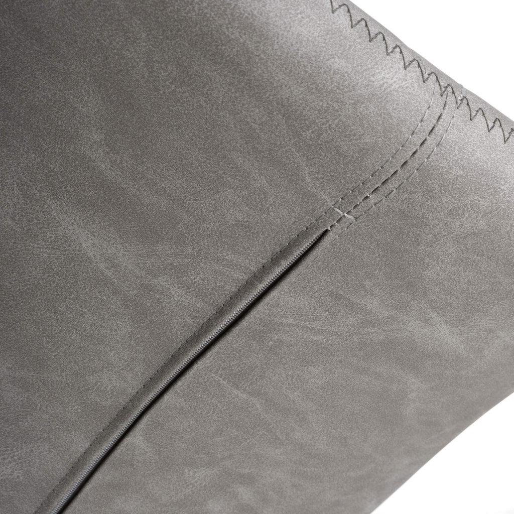 Grey Fabric Adjustable Swivel Bar Stool Chrome Base