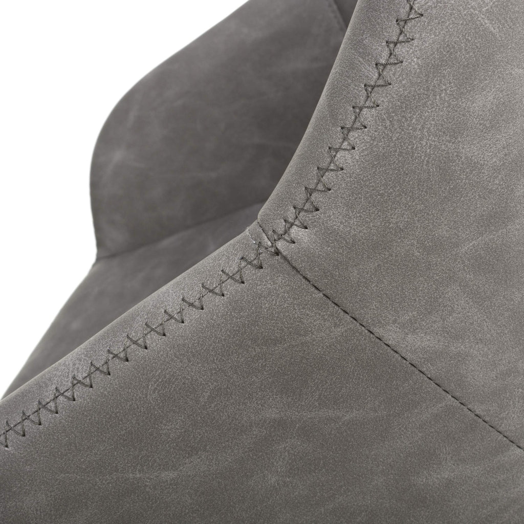 Grey Fabric Adjustable Swivel Bar Stool Chrome Base