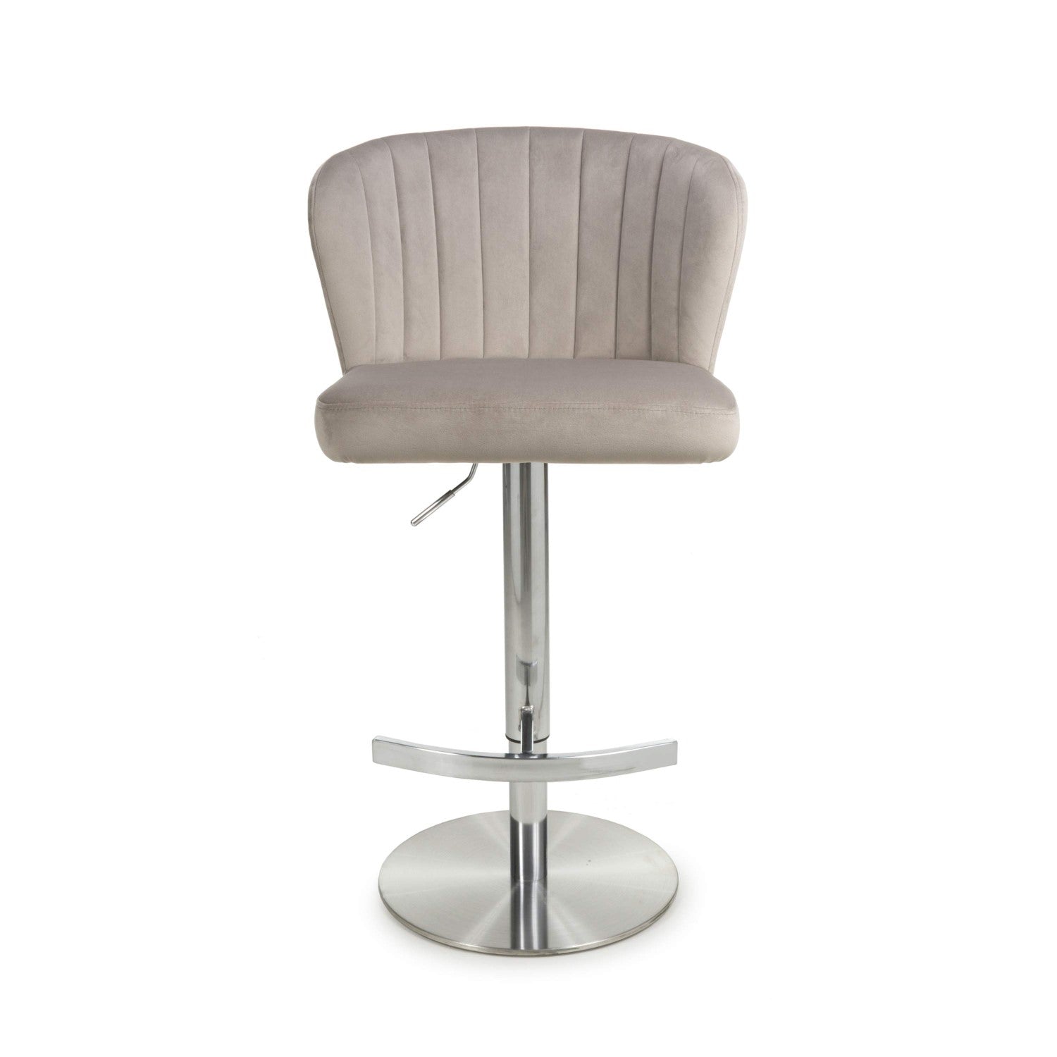 Sigma Brushed Velvet Mink Bar Stool