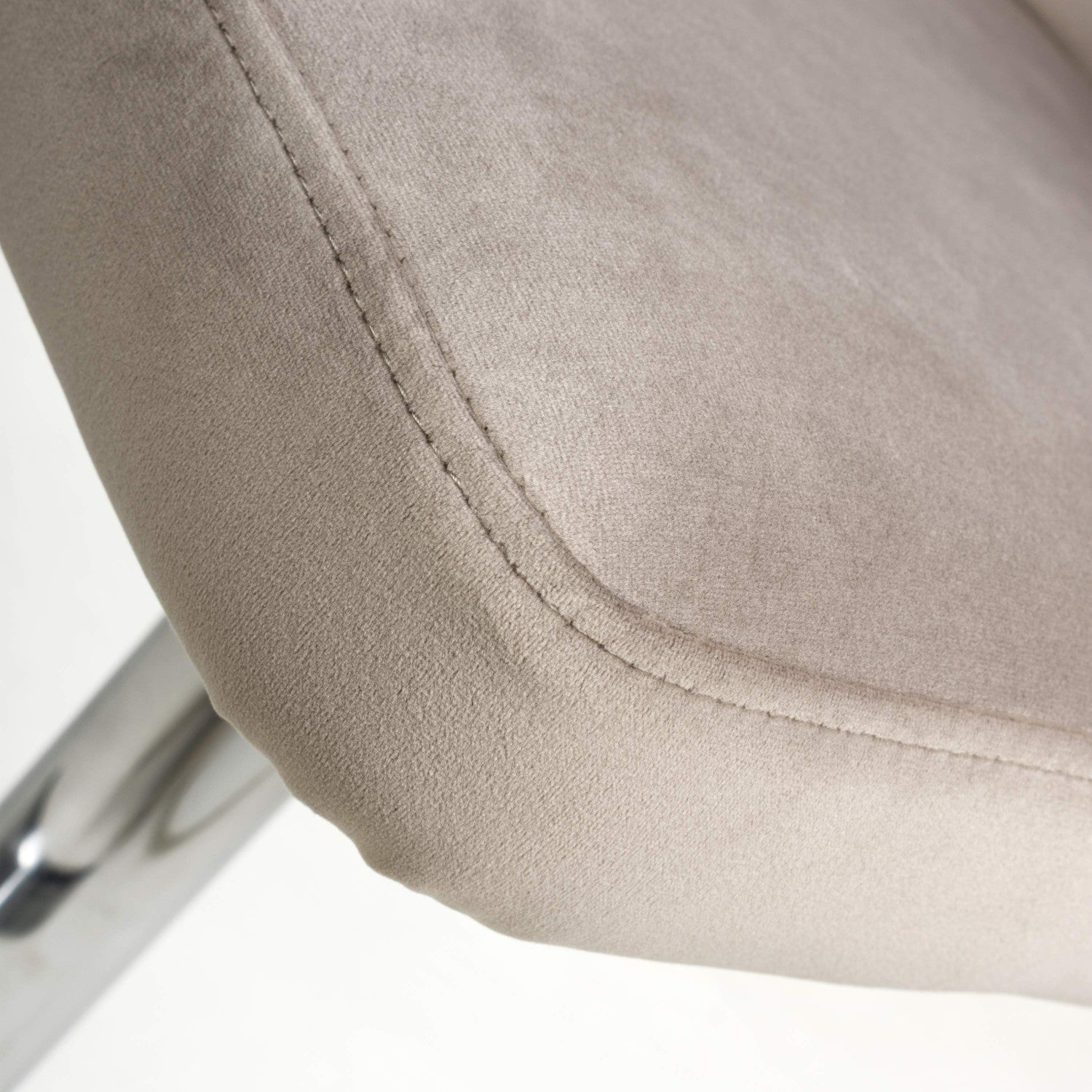 Sigma Brushed Velvet Mink Bar Stool