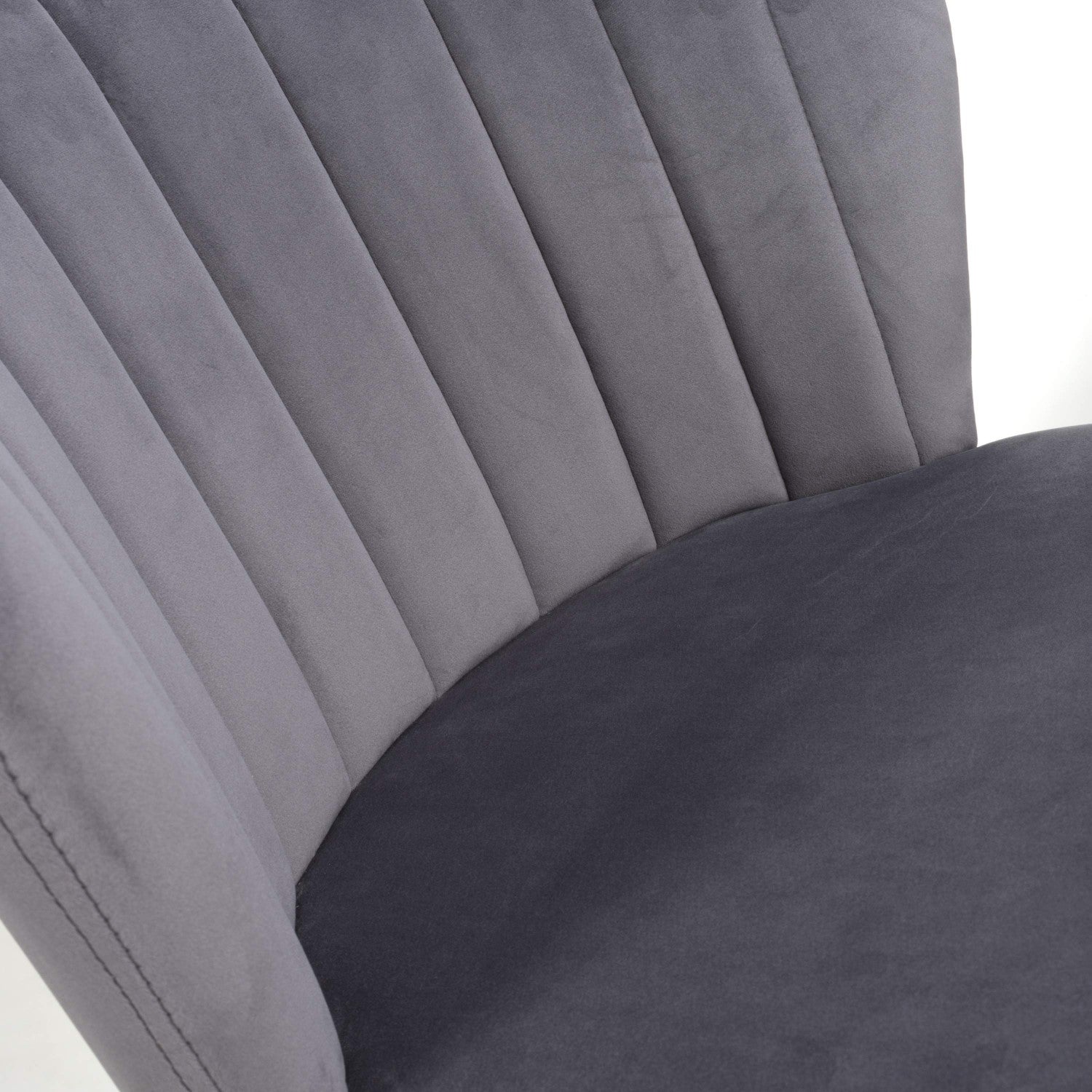 Sigma Brushed Velvet Grey Bar Stool
