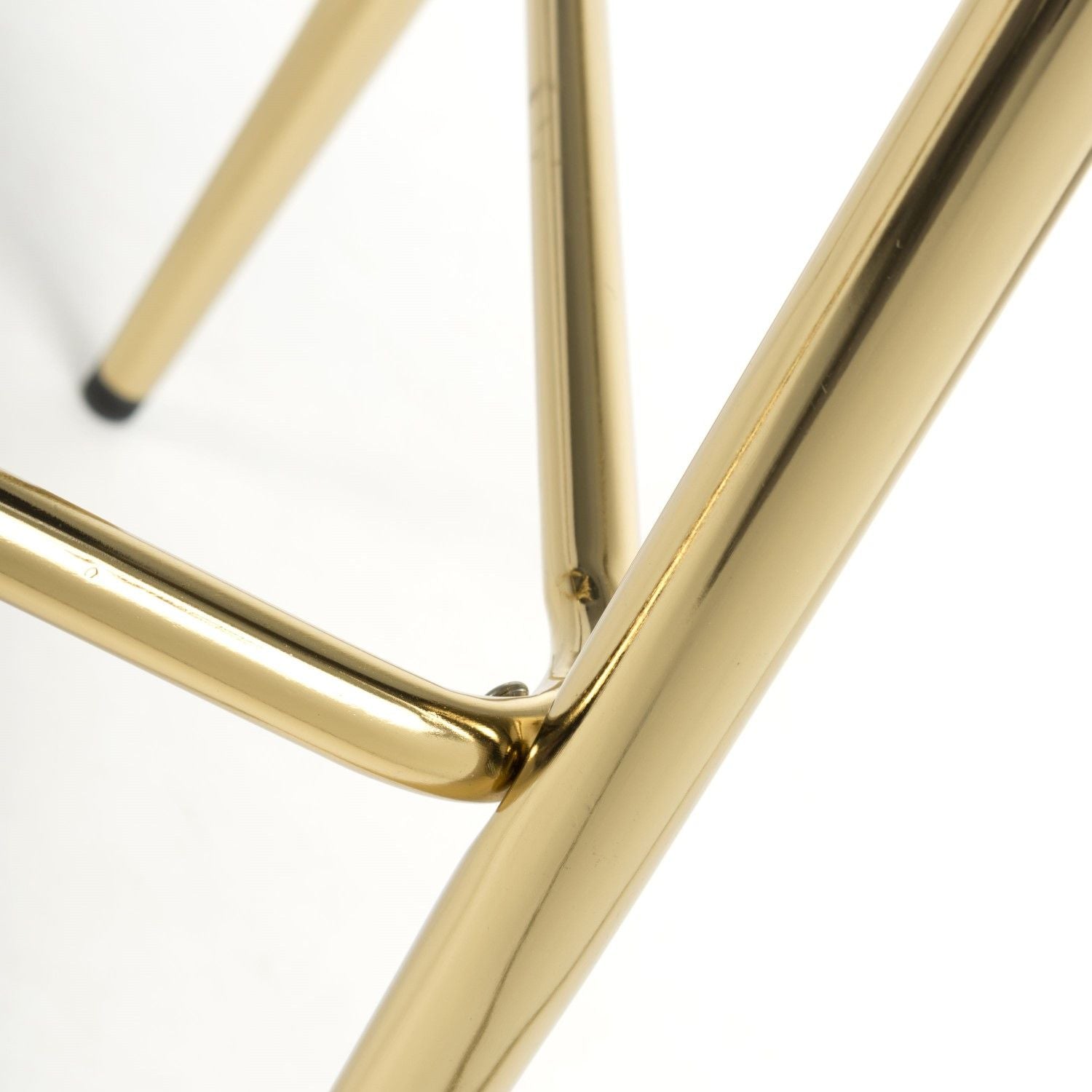 Black Velvet Curved Bar Stool with Footrest Gold Frame