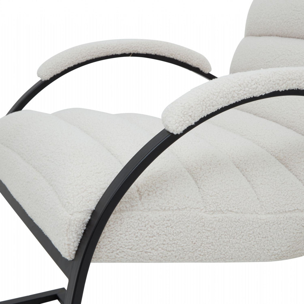 Bouclé Ribbed Ark Chair
