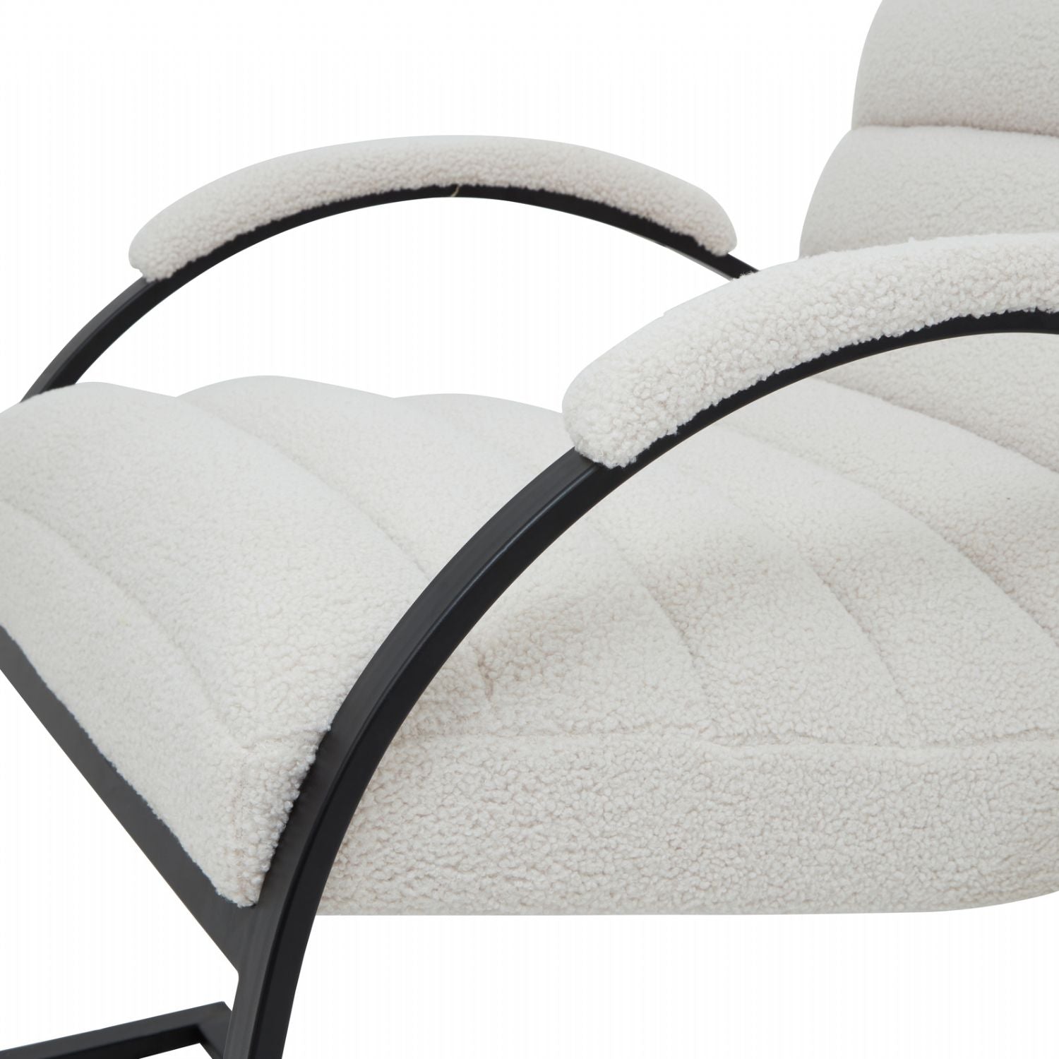 Bouclé Ribbed Ark Chair