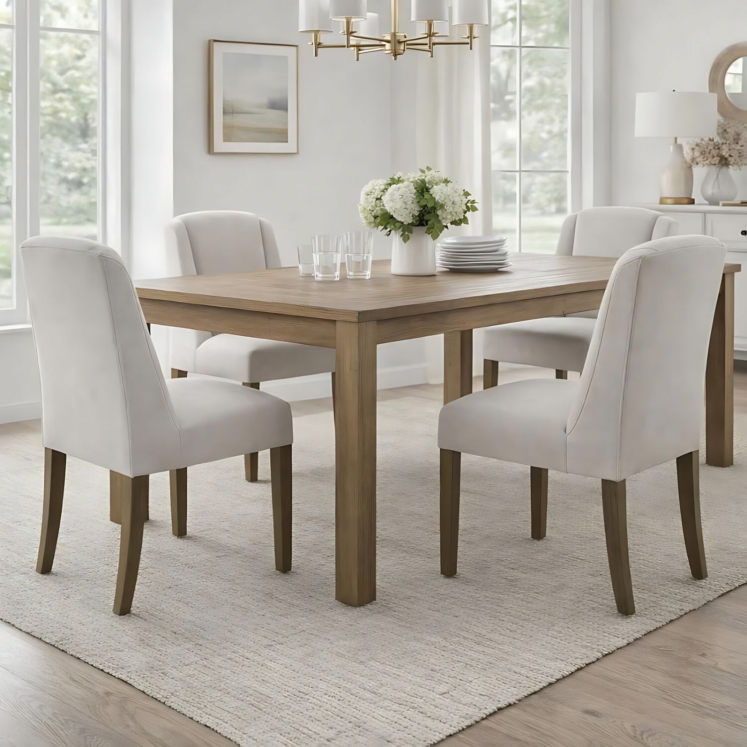 Compton Oatmeal Twill Dining Chair
