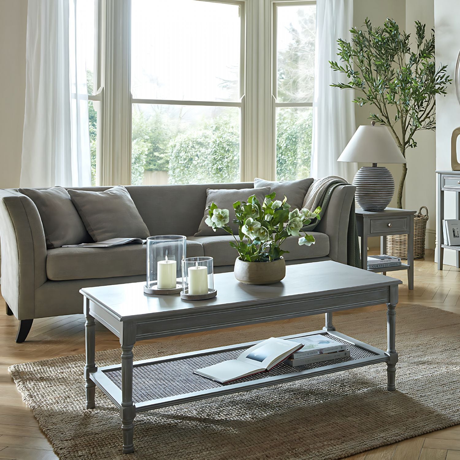 The Serene Collection One Drawer Side Table