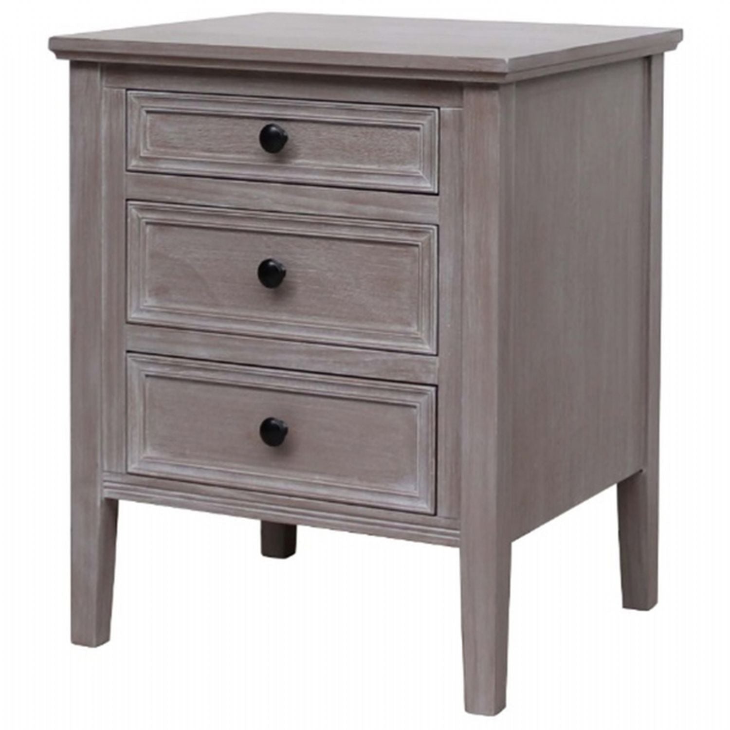 Three Drawer Bedside Table