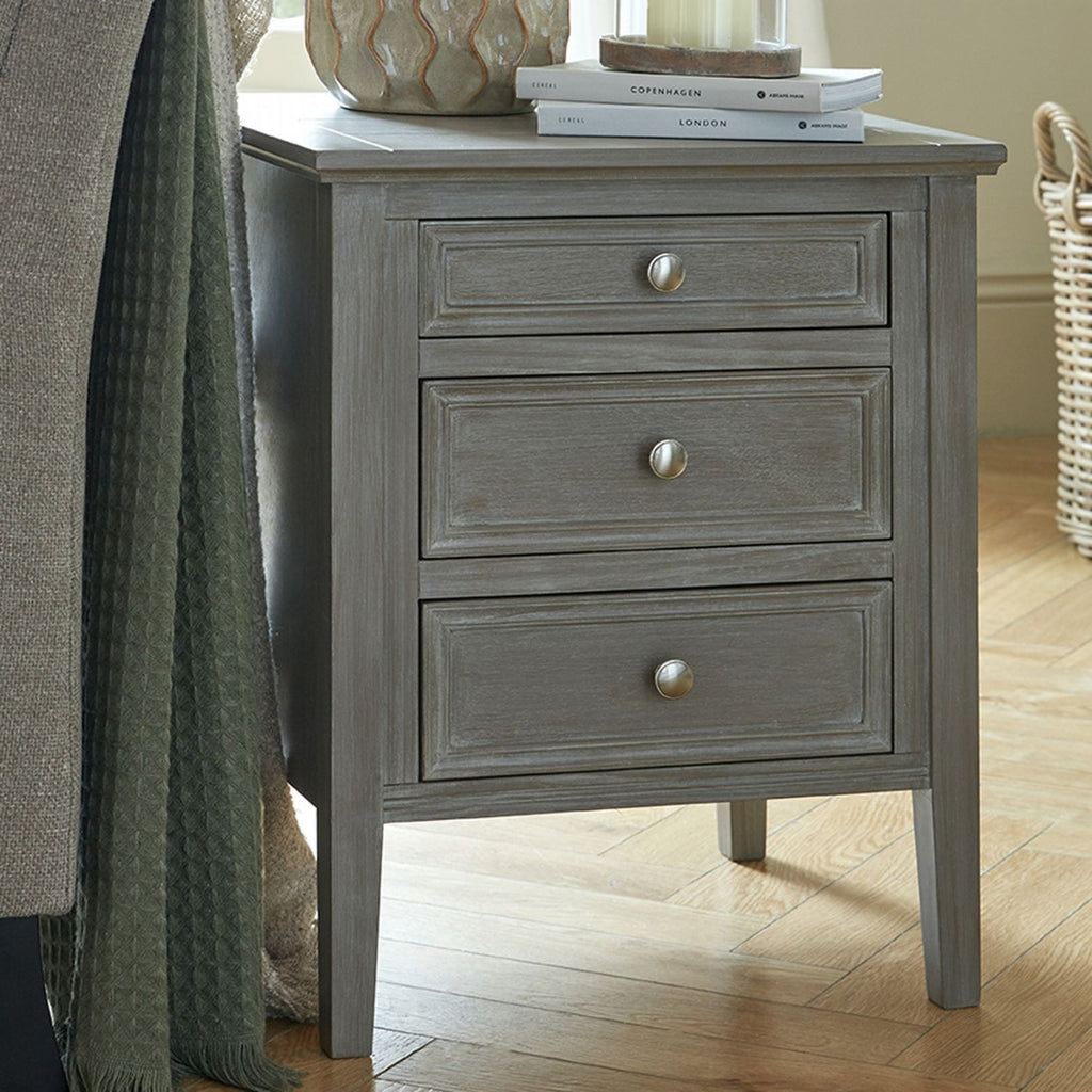 Three Drawer Bedside Table