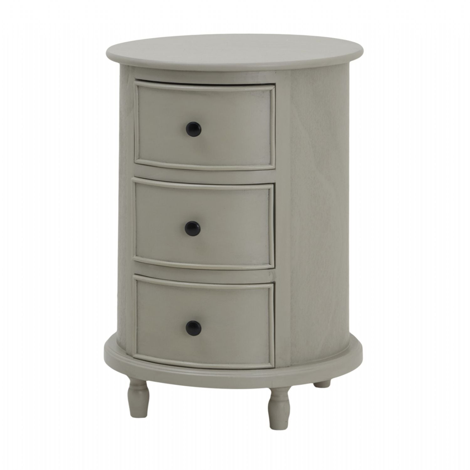 The Camden Collection 3 Drawer Round Side Table
