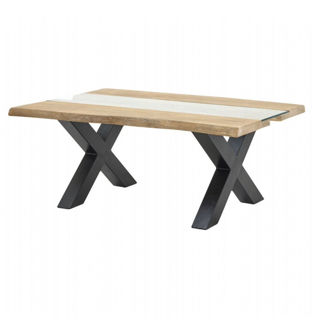 Live Edge Collection Light Acacia River Coffee Table