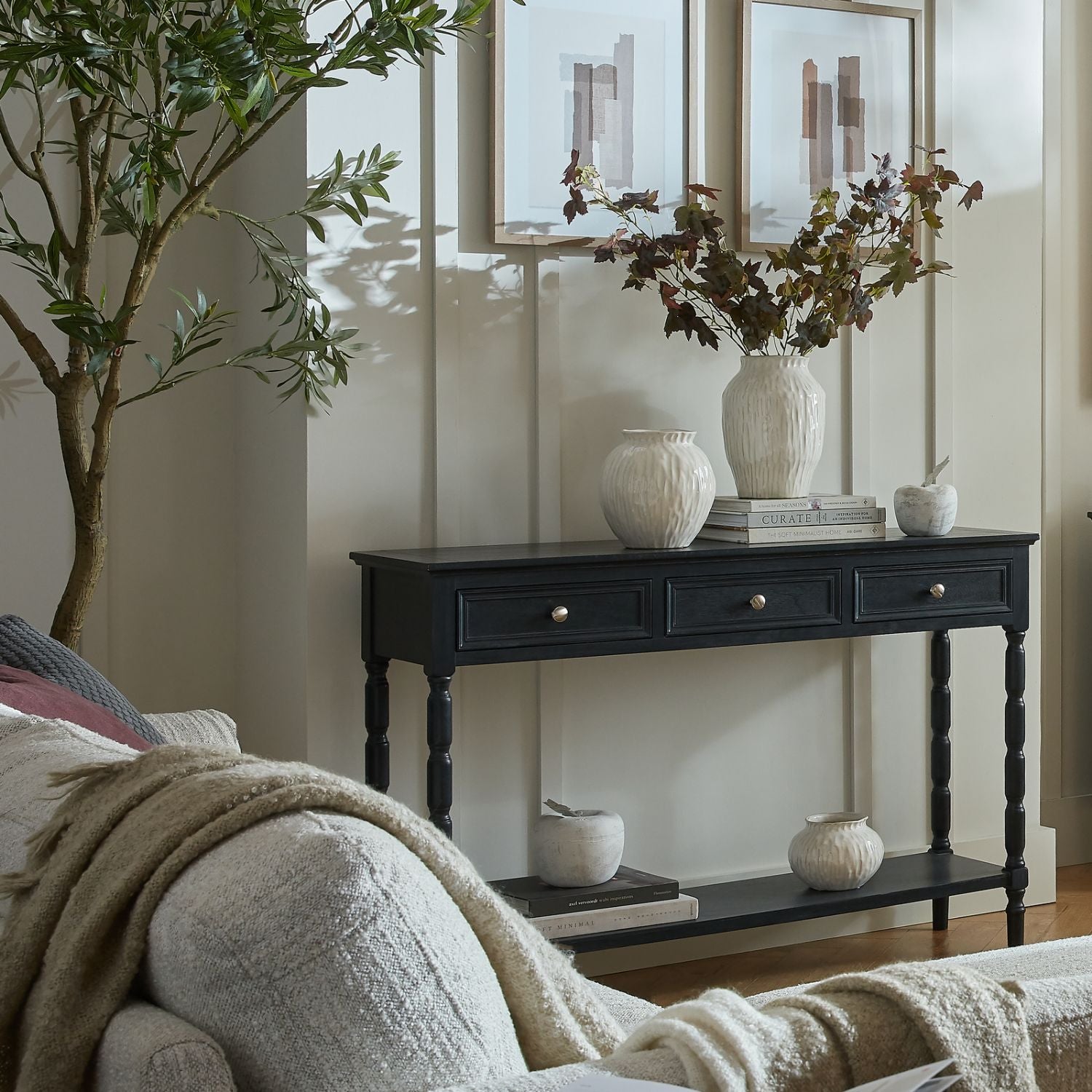 Contour Collection 3 Drawer Console