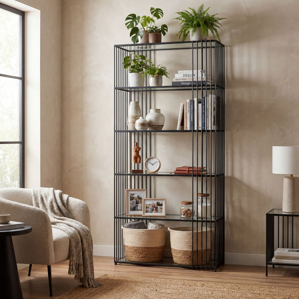 Alto Shelf Unit With Glass Shelves