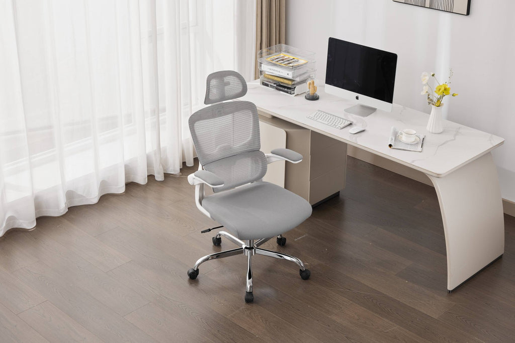 Supreme Mesh Grey White Office Chair