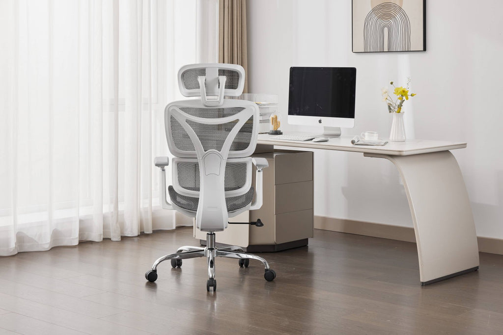 Elite Mesh Grey White Office Chair