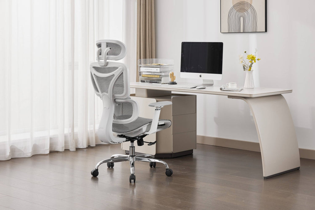 Elite Mesh Grey White Office Chair