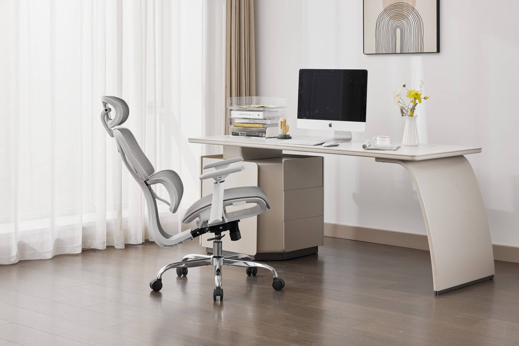 Elite Mesh Grey White Office Chair