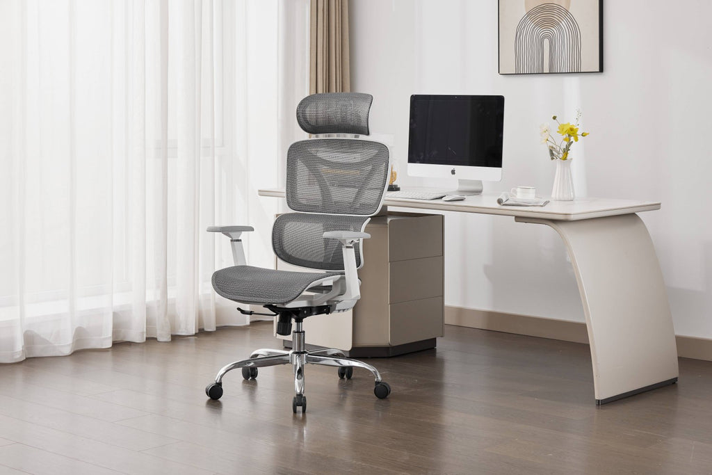 Elite Mesh Grey White Office Chair