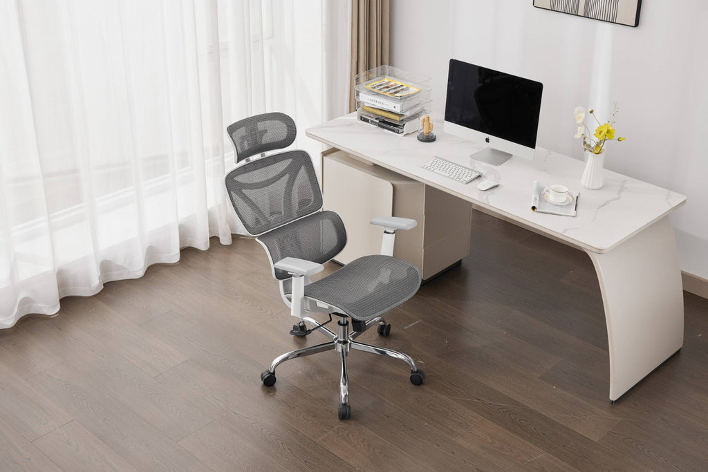 Elite Mesh Grey White Office Chair