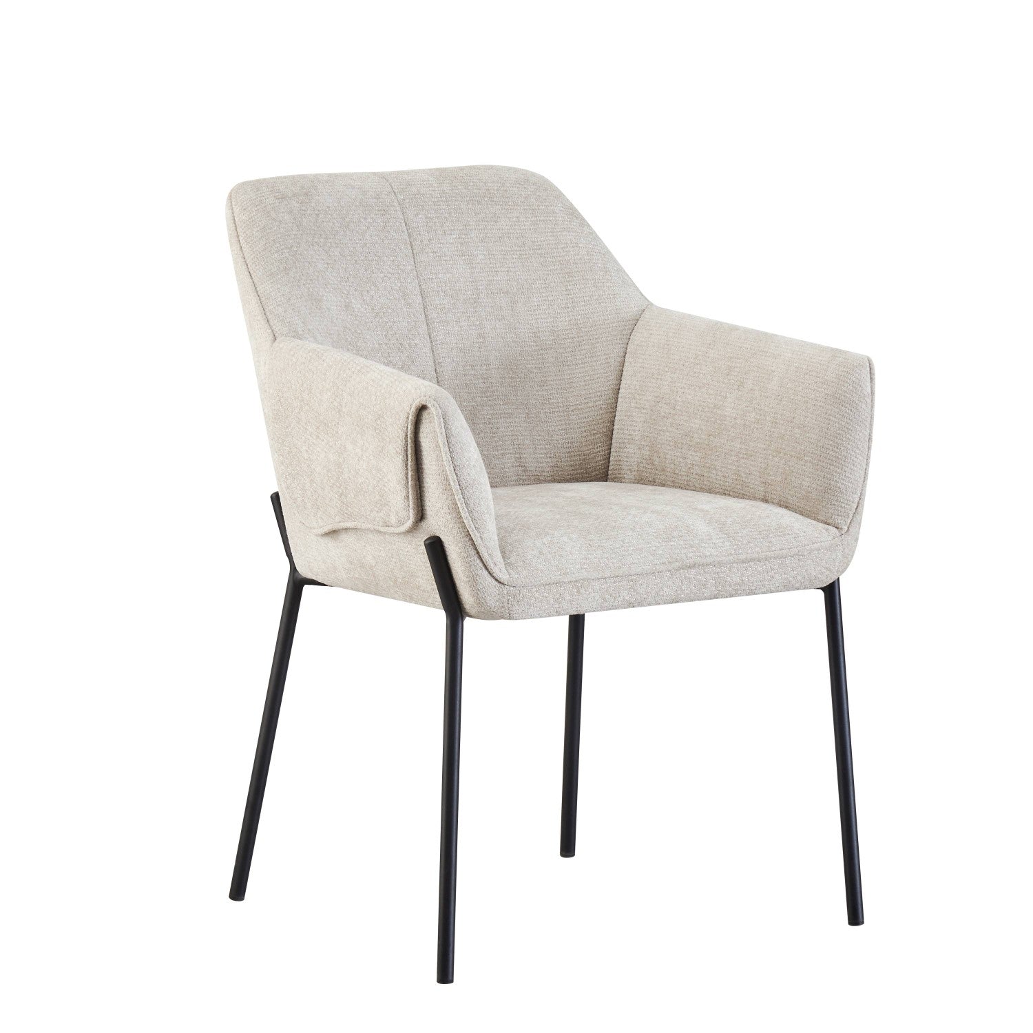 Milan Chenille Effect Natural Dining Chair