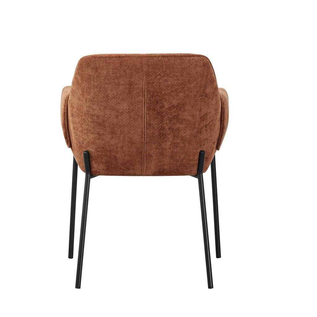 Milan Chenille Effect Burnt Orange Dining Chair