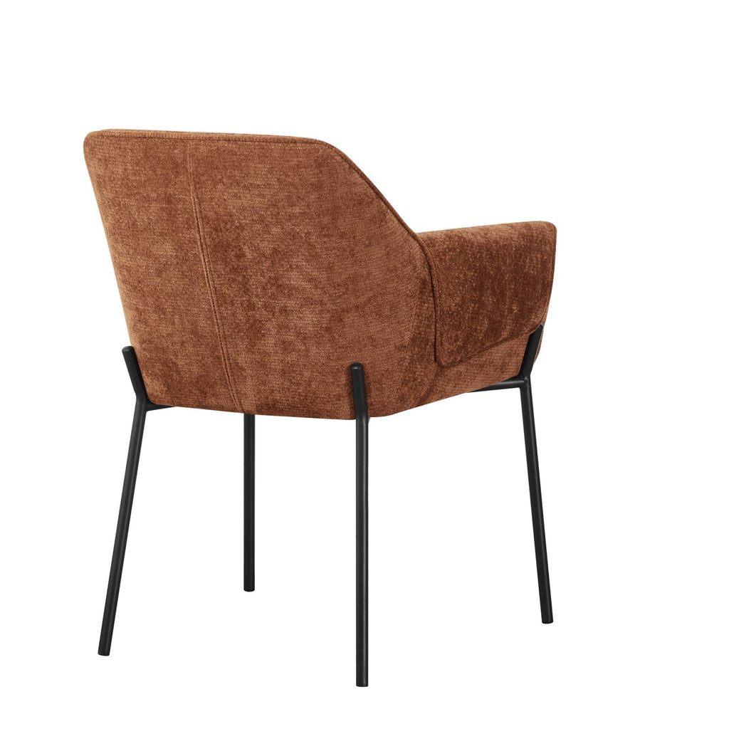 Milan Chenille Effect Burnt Orange Dining Chair