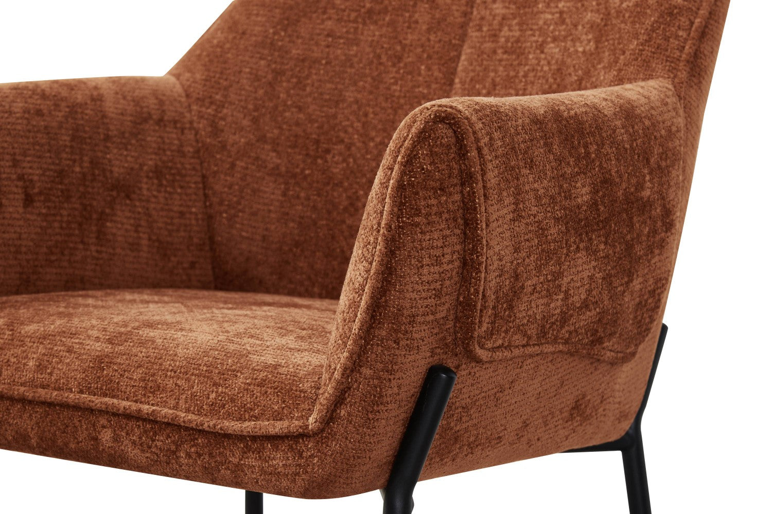 Milan Chenille Effect Burnt Orange Dining Chair
