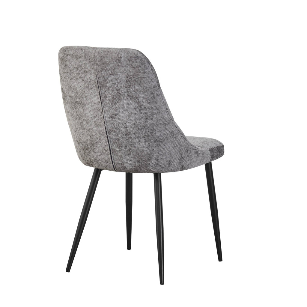 Rhodes Chenille Effect Grey Dining Chair