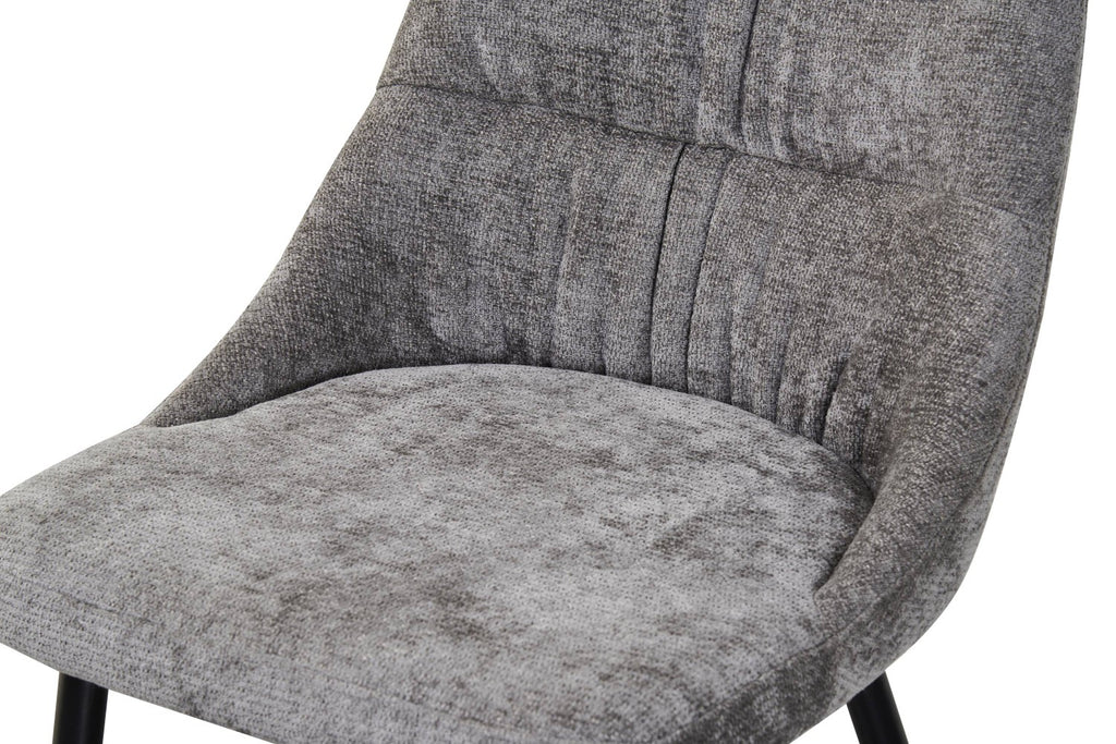 Rhodes Chenille Effect Grey Dining Chair