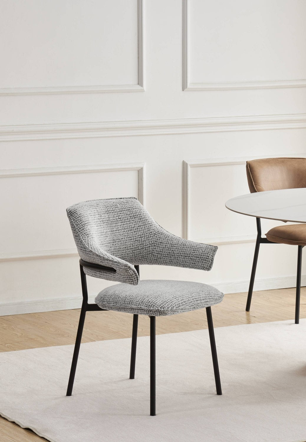 Geneva Textured Smoke Grey Dining Chair