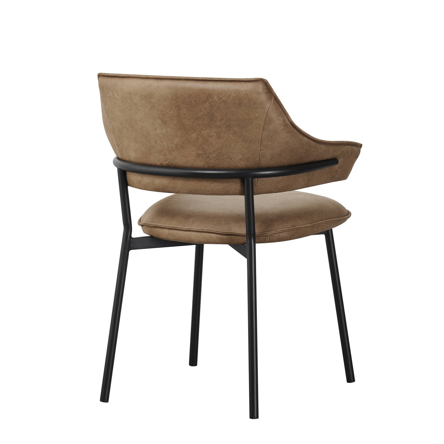 Geneva Leather Effect Antique Tan Dining Chair