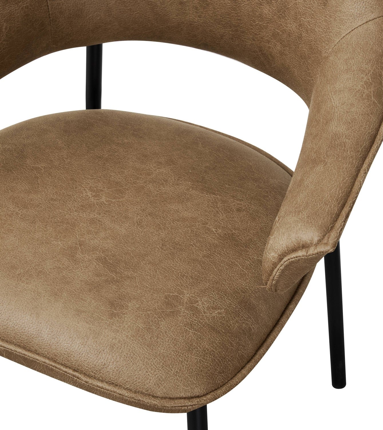 Geneva Leather Effect Antique Tan Dining Chair