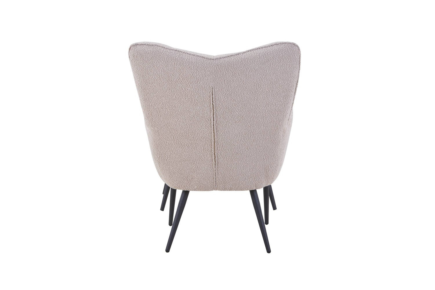 Paris Boucle Light Brown Armchair and Footstool
