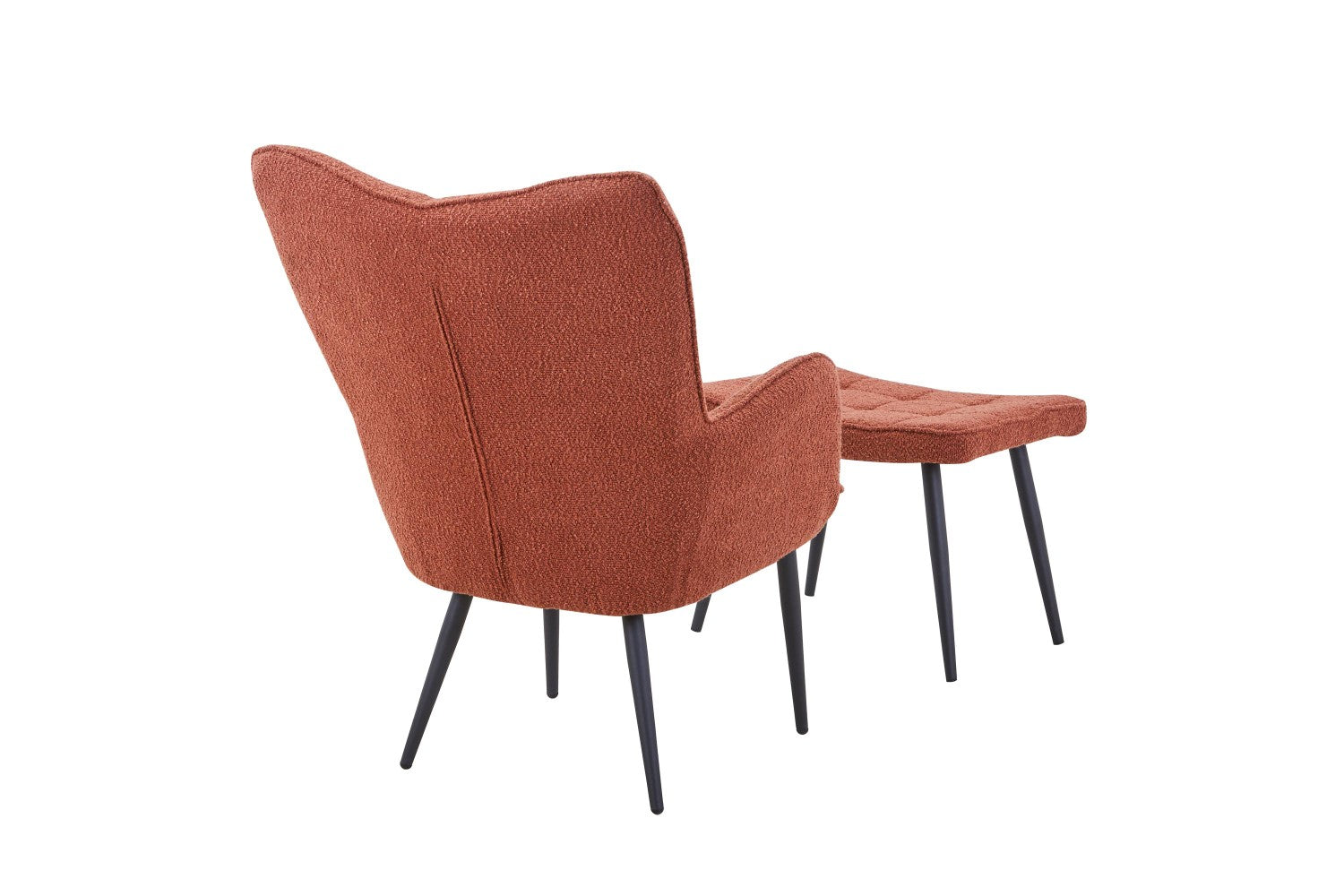 Paris Boucle Copper Armchair and Footstool
