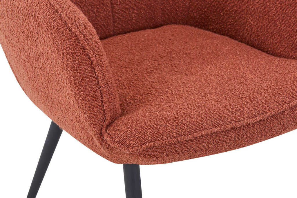 Paris Boucle Copper Armchair and Footstool