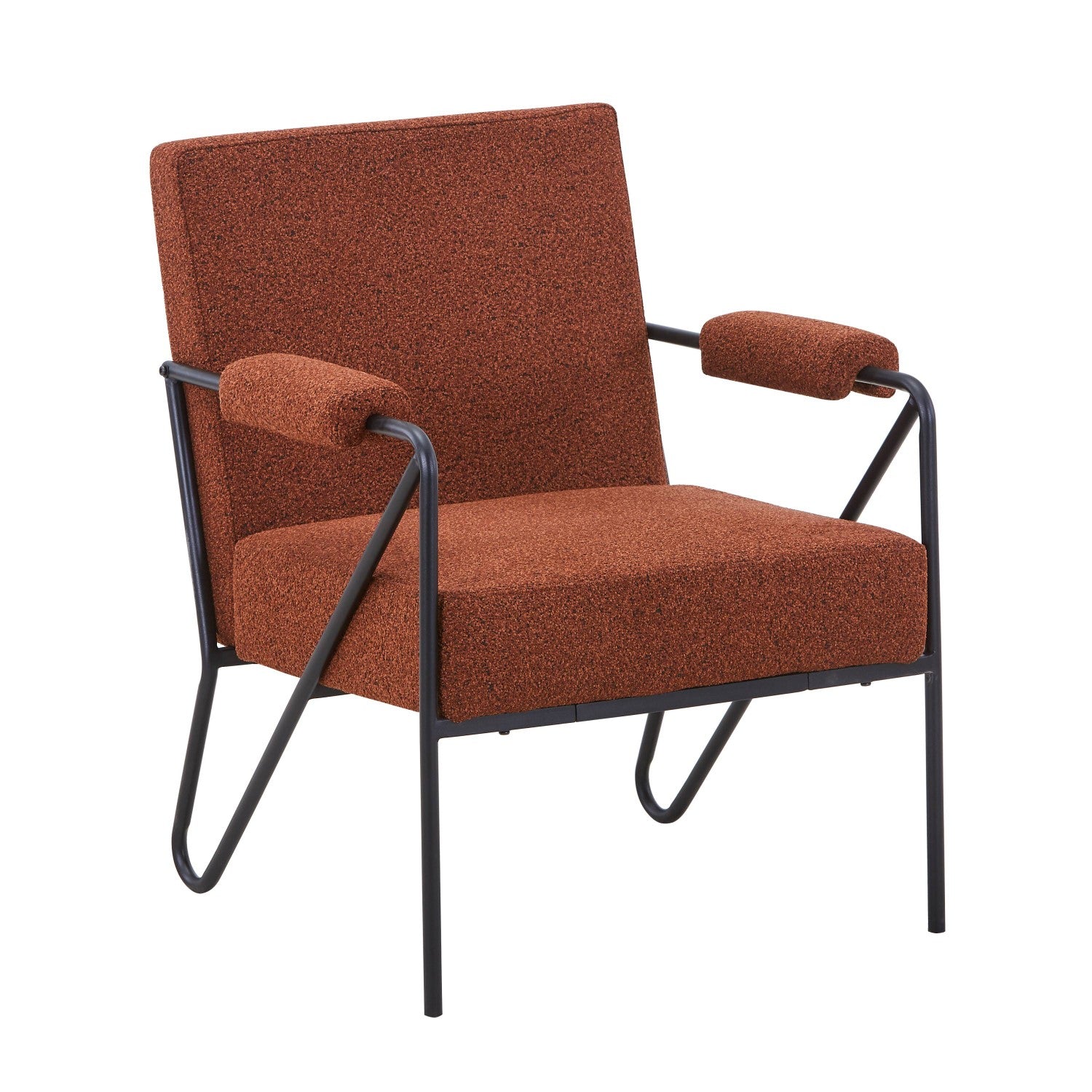 Oslo Speckled Burnt Orange Armchair