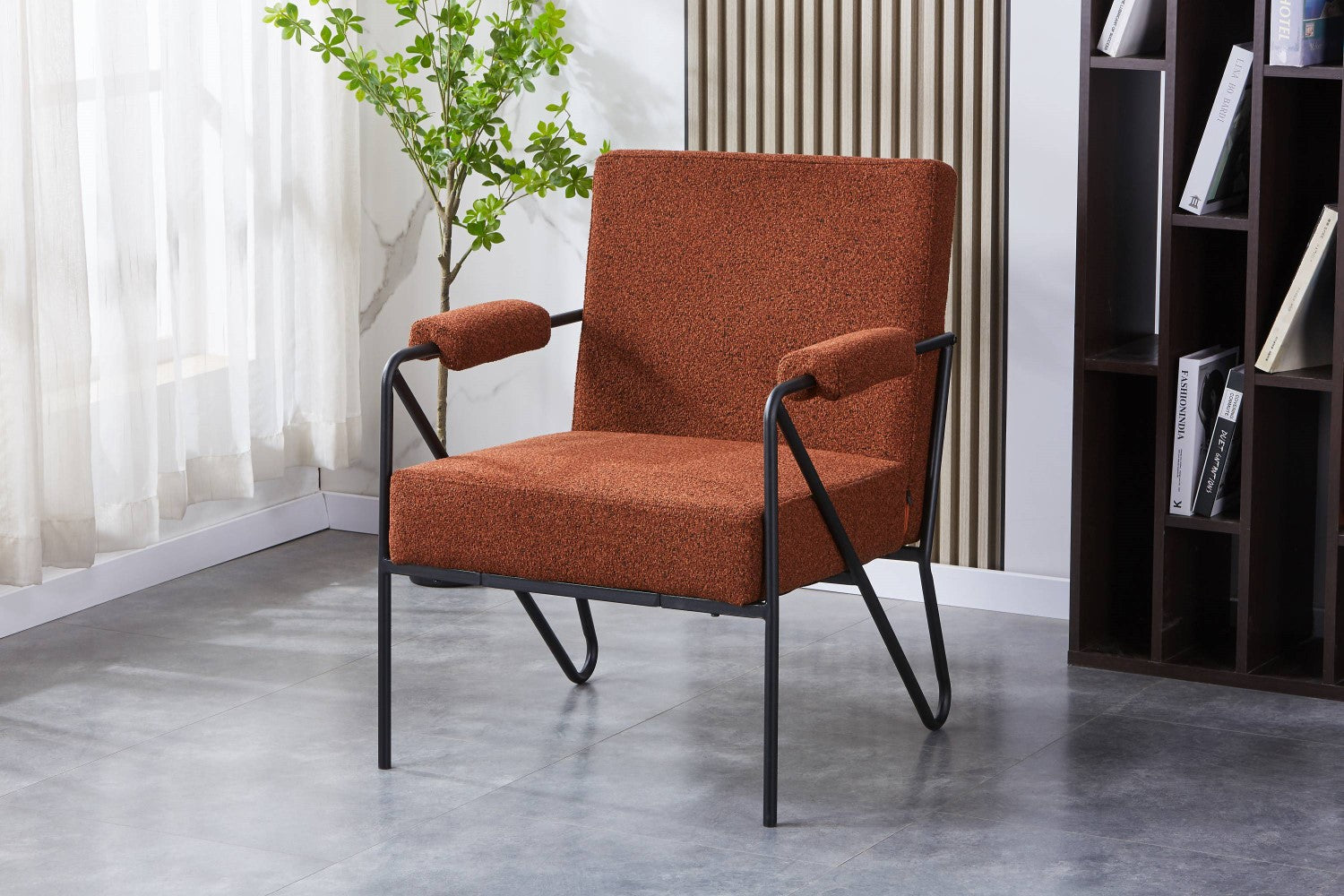 Oslo Speckled Burnt Orange Armchair