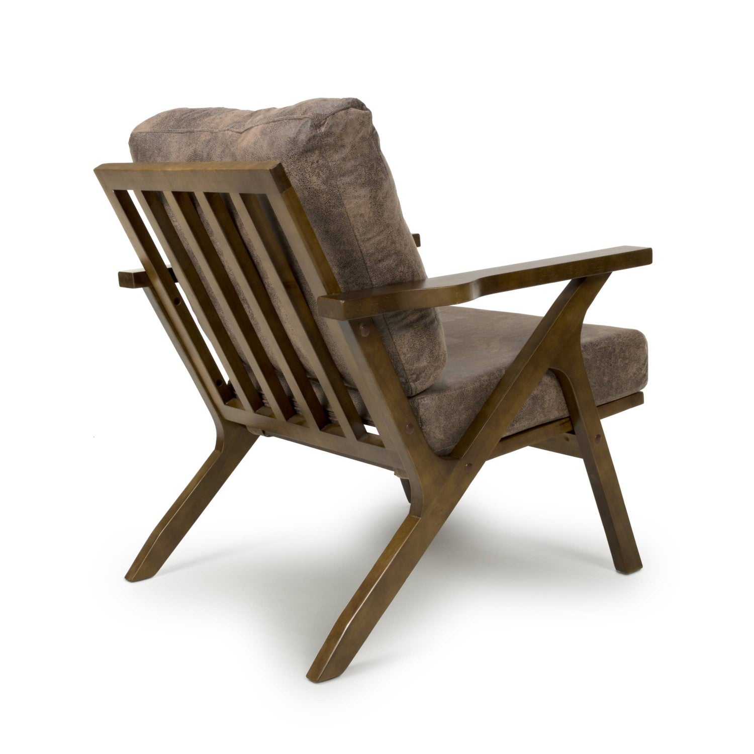 Hampton Suede Effect Brown Accent Chair