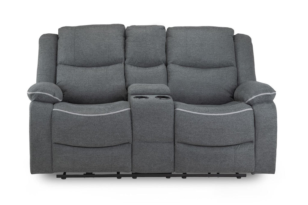 Graphite Fabric 2 Seater Electric Recliner Sofa