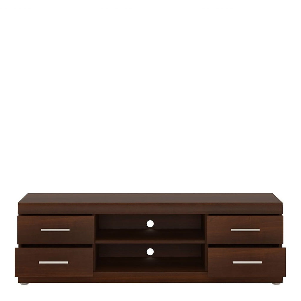 Modern Dark Mahogany Wide 4 Drawer TV Media Cabinet