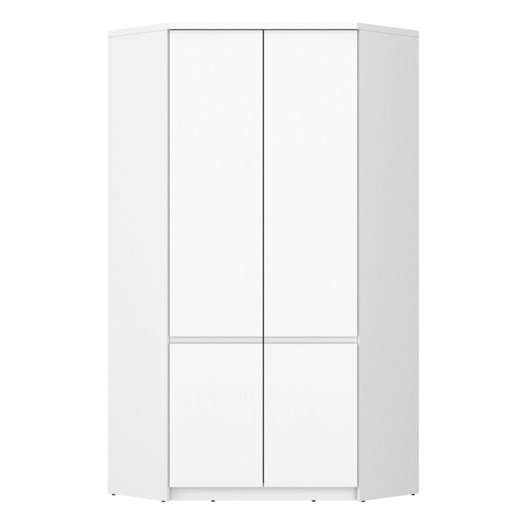 Fribo Corner Wardrobe 2 Door in Alpine White