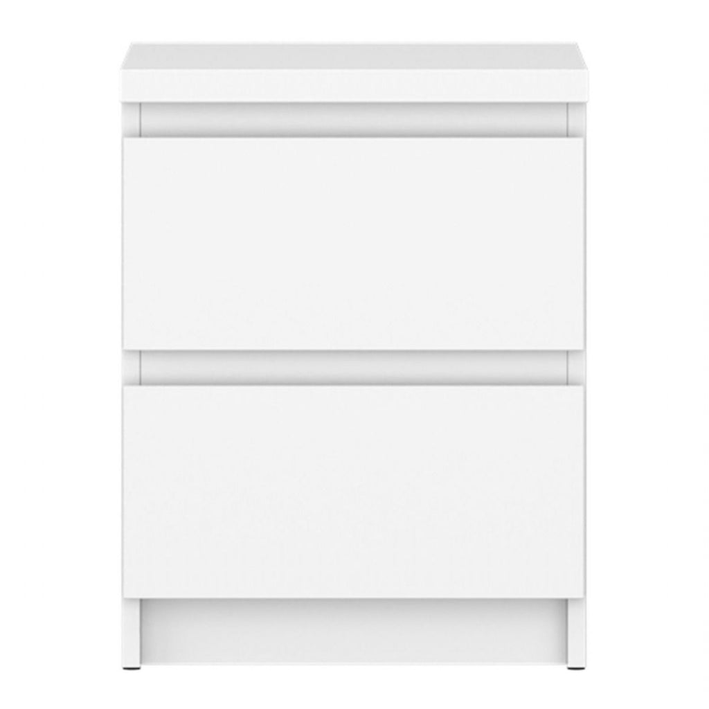 Fribo Bedside Cabinet 2 Drawer in Alpine White