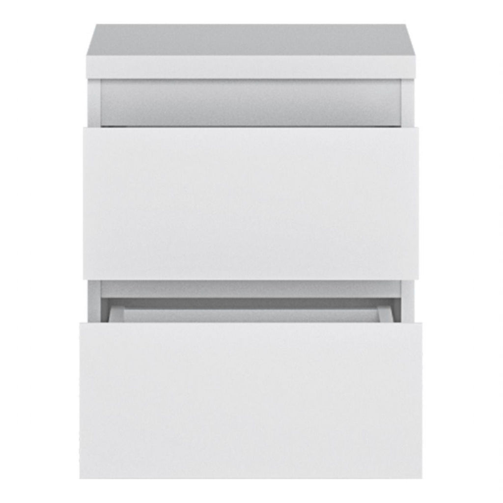 Fribo Bedside Cabinet 2 Drawer in Alpine White