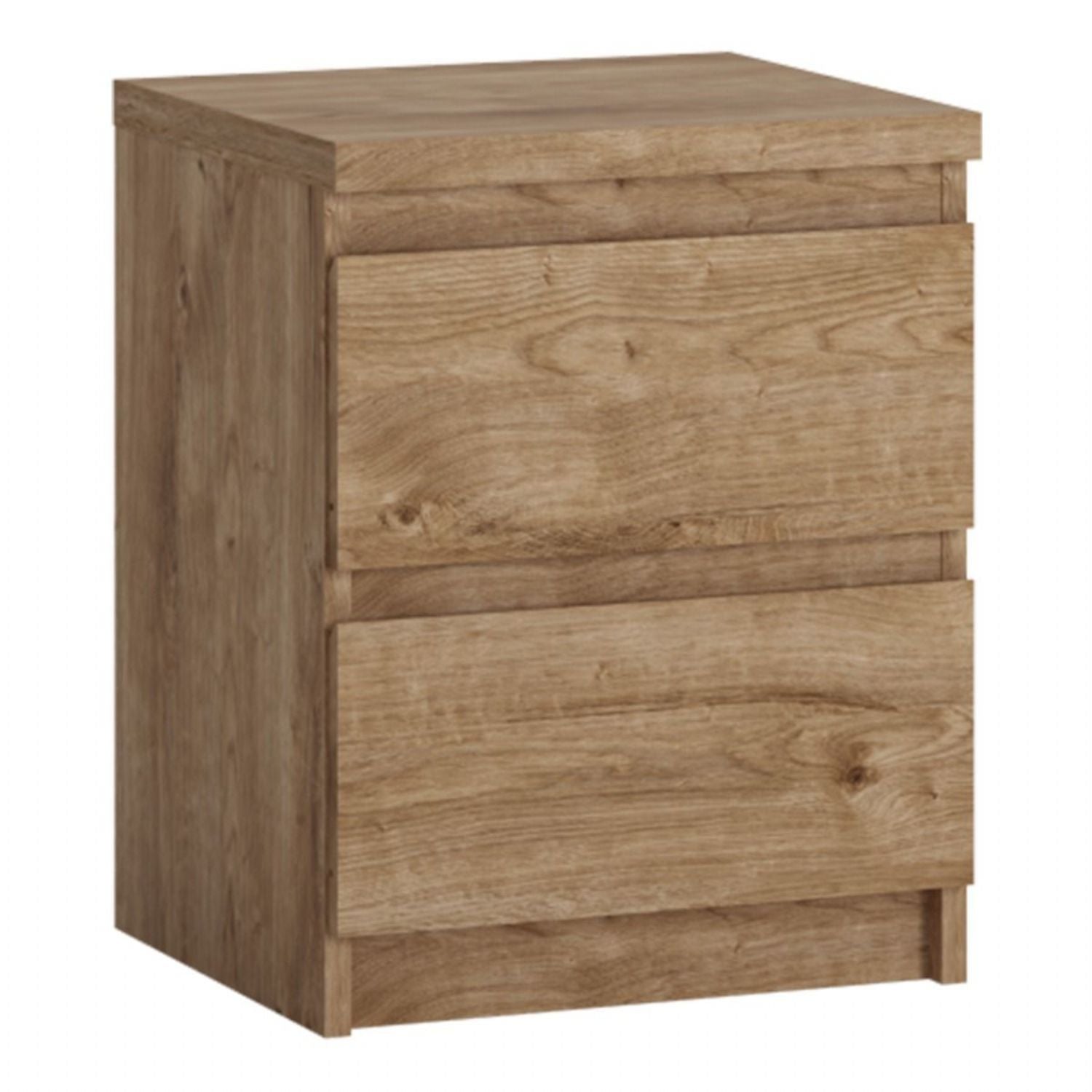 Fribo Bedside Cabinet 2 Drawer in Golden Ribbeck Oak